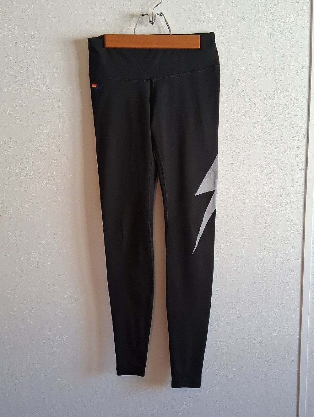 Aviator Nation Black Lightning Bolt Leggings